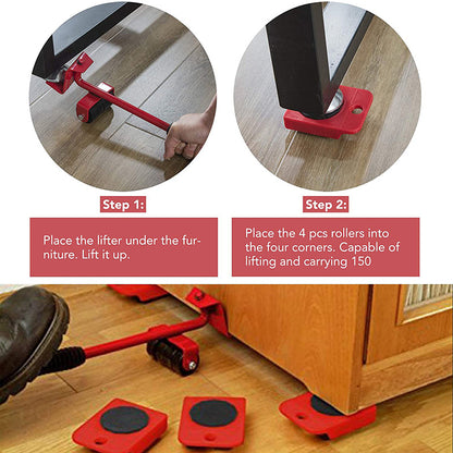 Professional Furniture Transport Moving Lifter Tool Mover Device 5PCS per Set