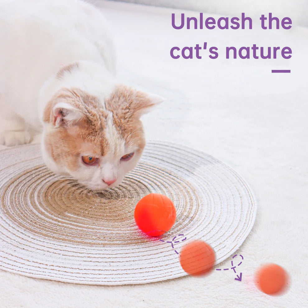 Interactive Pet Toy with Three Modes - Intelligent Rolling Ball for Cats and Dogs, Durable, Bouncy and Self-Entertaining