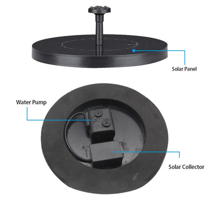 Solar Water Mercury Garden Miniature Floating Fountain