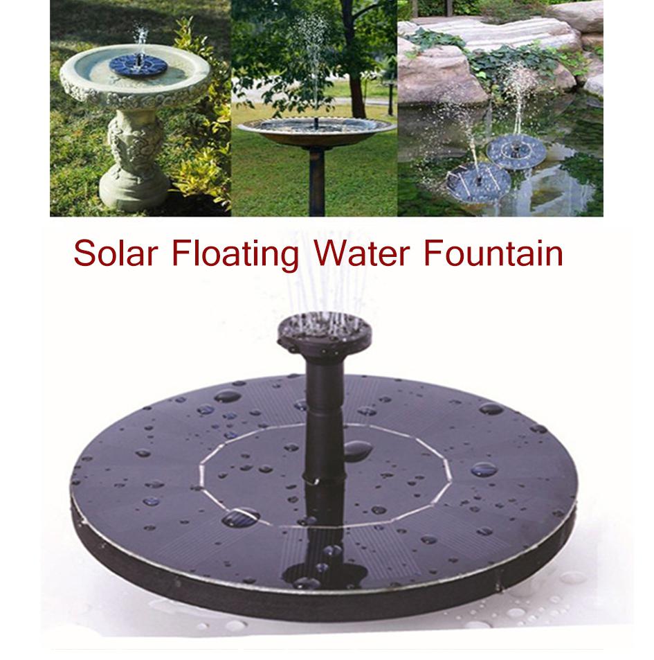 Solar Water Mercury Garden Miniature Floating Fountain