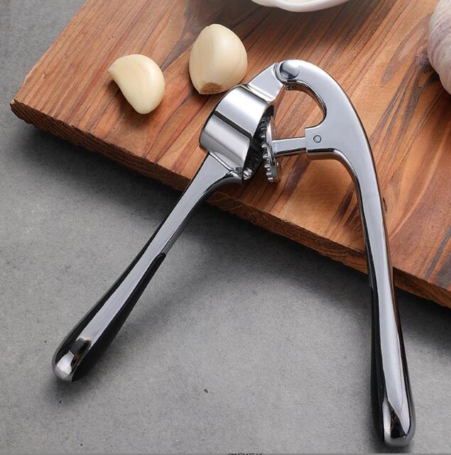 Stainless Steel Color Zinc Alloy Garlic Garlic Press Household Manual Thickening Garlic Masher Garlic Masher