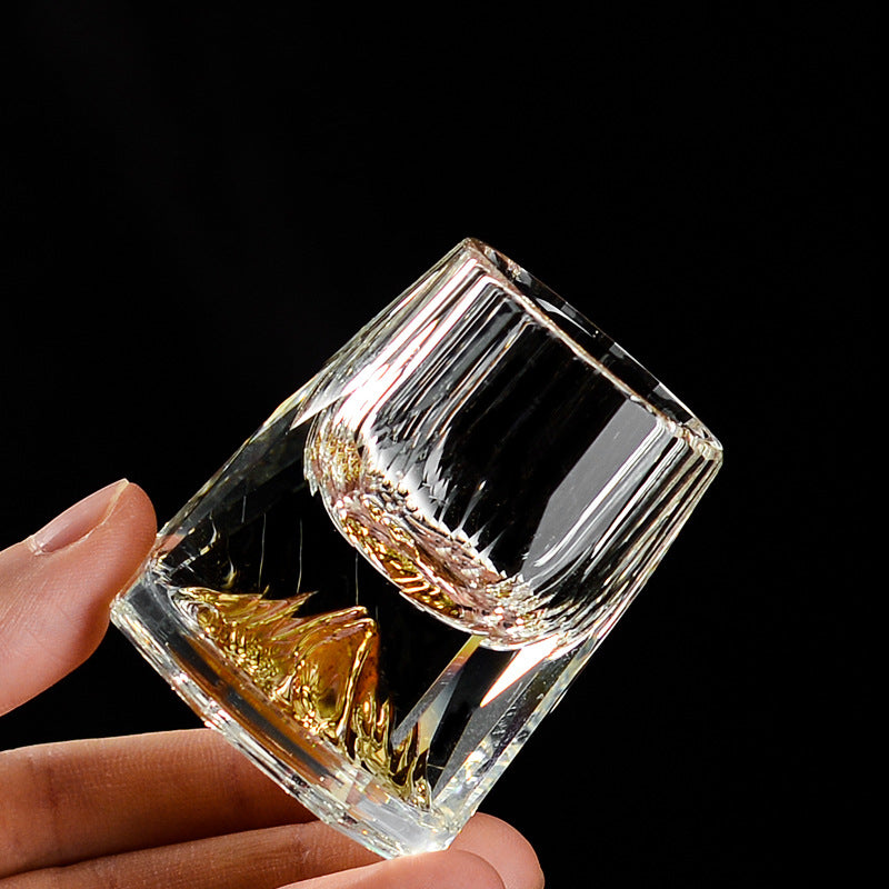 Three-dimensional Crystal Cut Jinshan Liquor Glass